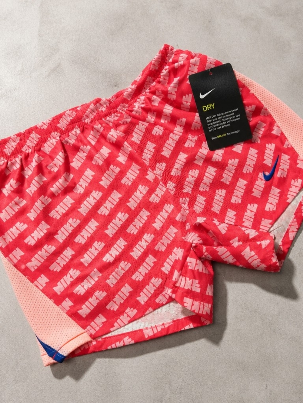 Nike Pink/Coral Logo-Print Running Shorts Girls 6x New